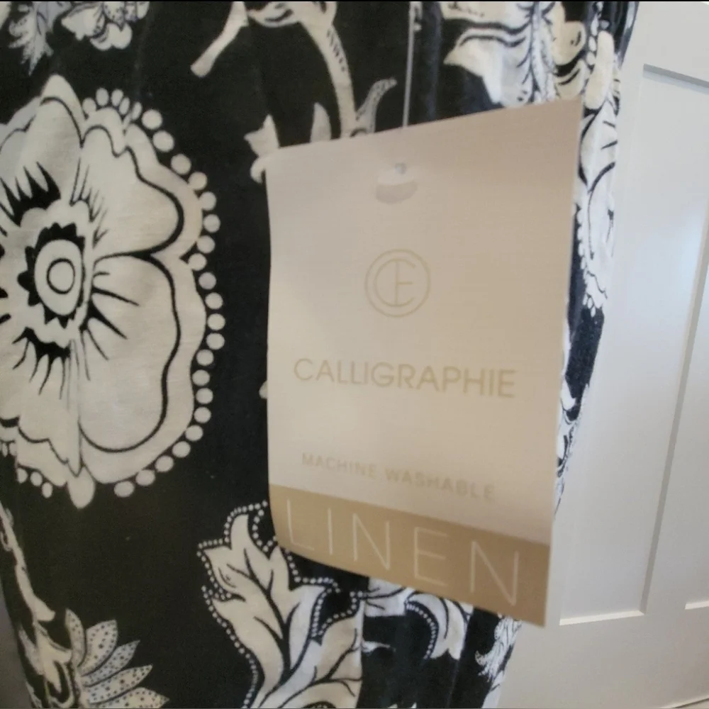 NWT 3X Calligraphie Linen Pants - Picture 5 of 7